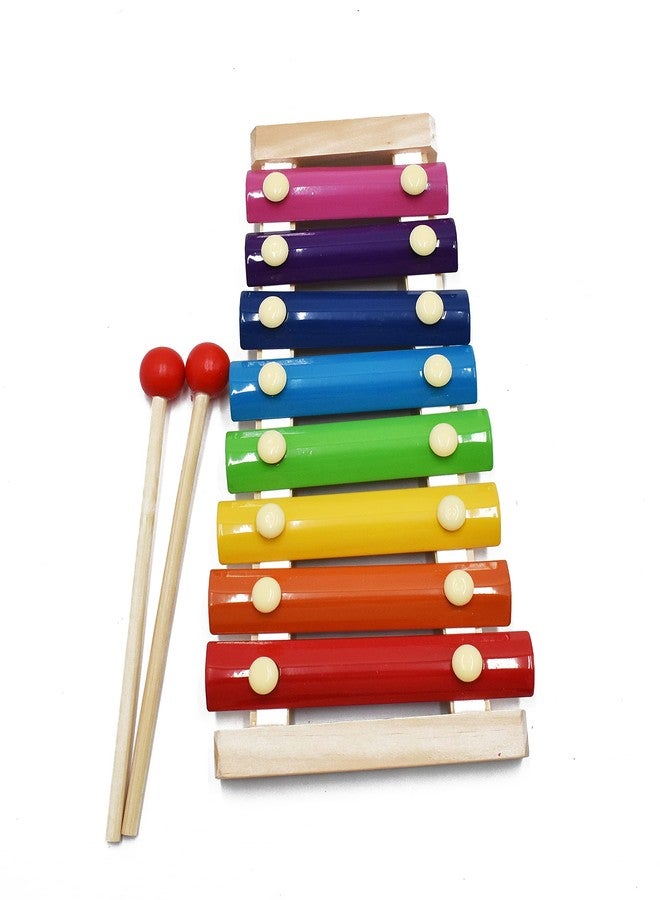 JustHandmade Wooden Xylophone with 8 Notes | Tortoise Pull Along Toy for Kids, Colors May Vary(Combo of 2) - Image 5